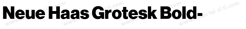 Neue Haas Grotesk Bold字体转换